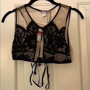 For Love and Lemons Lace Crop top